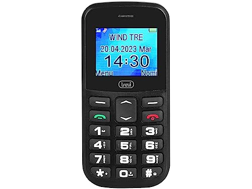 Trevi WeGeek - Téléphone Portable avec Grands Boutons et Fonction SOS Max 20, Noir