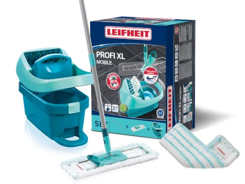 Miniatura 8 de Leifheit Set de Prensa y Mopa Profi XL, Escurrido con el Pie, 42 cm