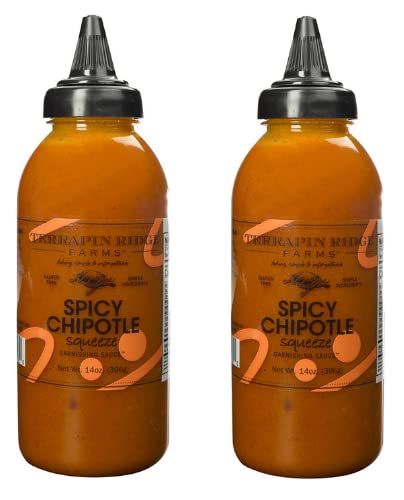 terrapin ridgeFarms Gourmet Spicy Chipotle Garnishing Sauce - Two 14 Ounce Squeeze Bottles