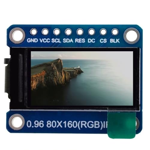 Image of gotor tft LCD Display Module Screen st7735 i2c hd IPS LCD Display SPI | 0.96 inch st7735 i2c lcd display module spi 128x60 tft lcd display module screen for single board computer project