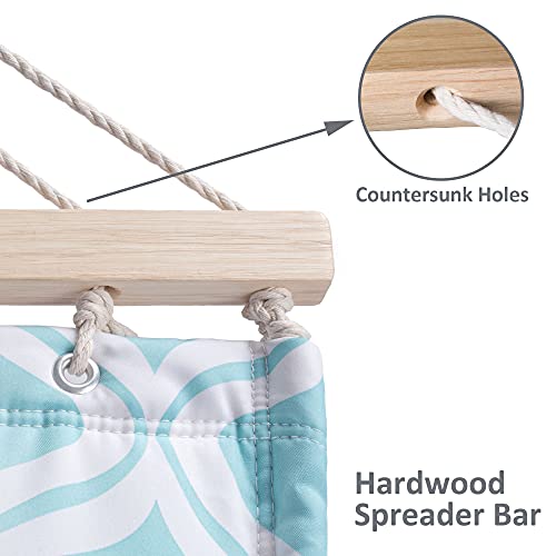 Suncreat Hammocks Outdoor Double Hammock With Stand, Extra Large Quilted Fabric Hammock Set, Green Pattern #TOP3