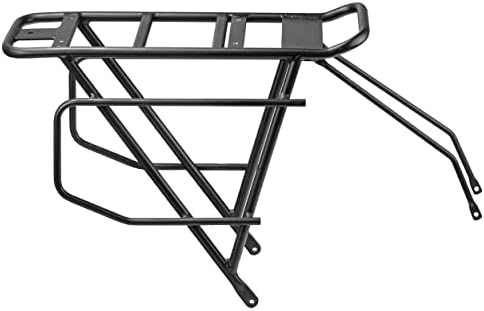 Rambo Bikes Aluminum Bike Rack - Heavy-Duty, Extra-Large Rear Bike Rack for Fat Tire Bikes - 40lbs Maximum Capacity, Lightweight 6061 Aluminum Alloy Frame - Easy to Install on Electric Bikes