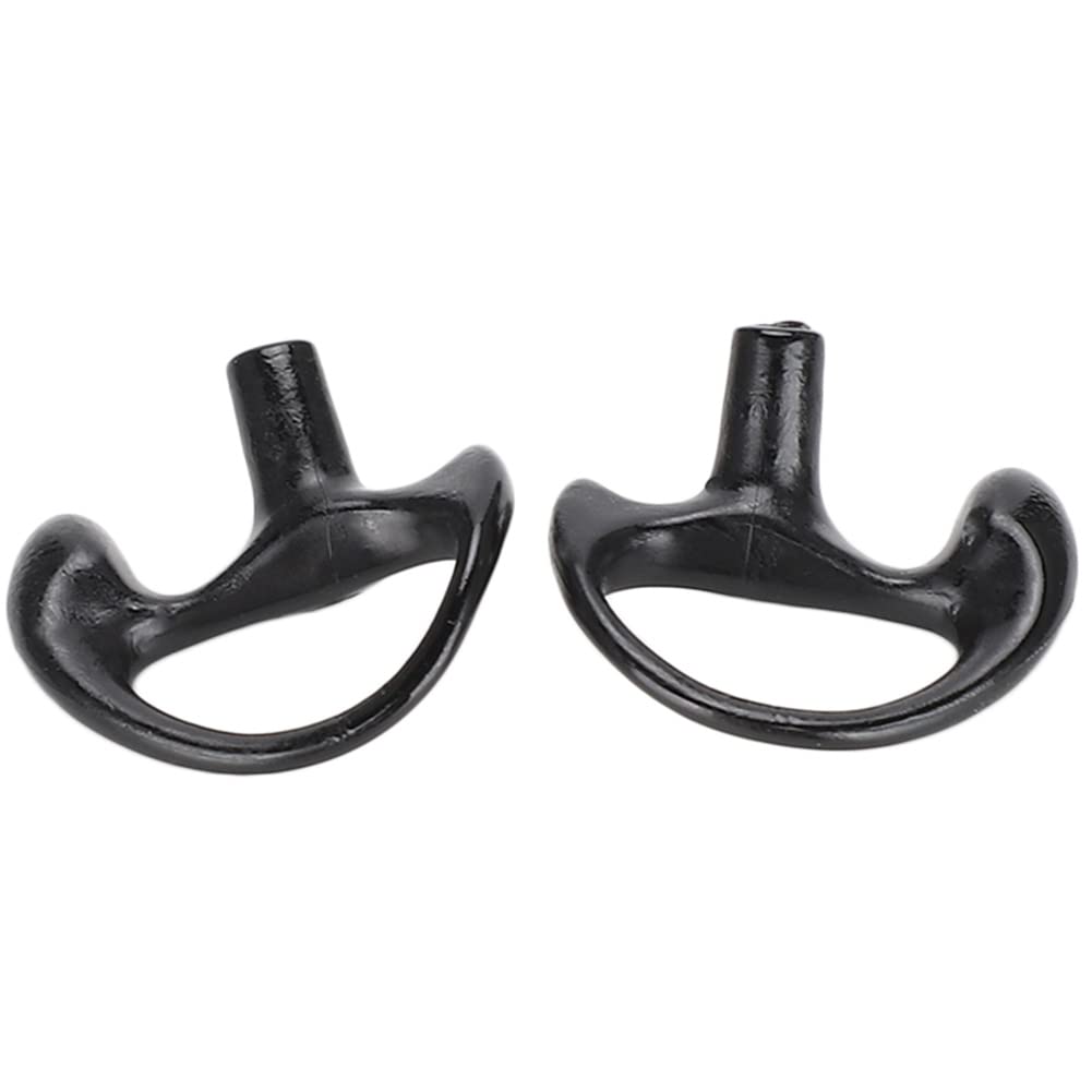 Silicone Black Soft Ear Replacement for Coil Tube Audio Kits - and Comfortable for Most People - LargeBlack/2pcs (Small)