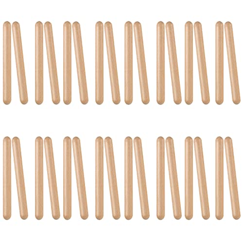 SINJEUN 16 Pair (32 Pack) Wooden Rhythm Sticks, 8 Inch