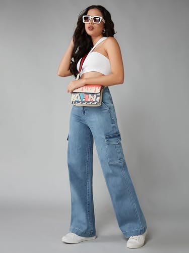 Image of Dolce Crudo Women's High Waist Straight Fit Jeans
