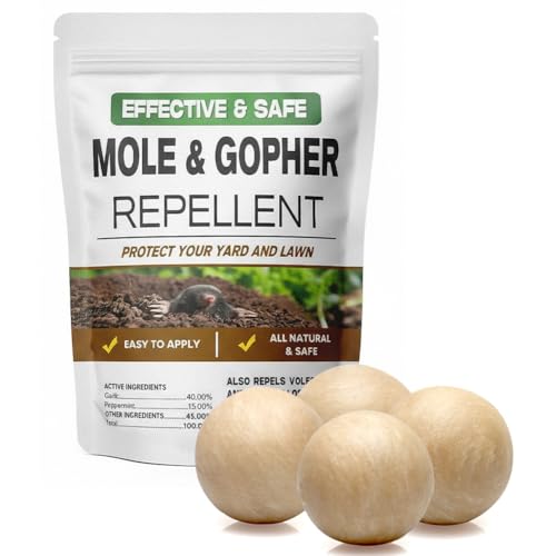 LEBMP Mole Repellent, Gopher Repellant, Vole Repellents Outdoor 4P