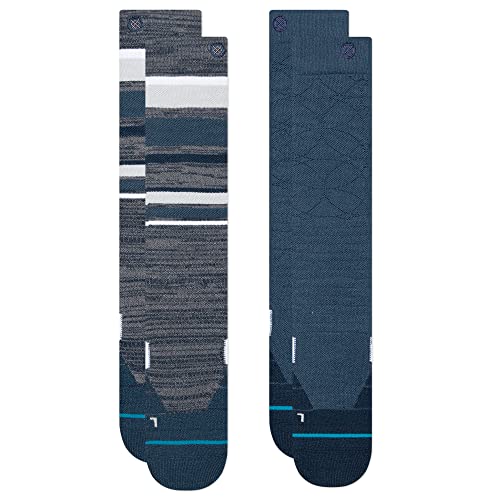 Stance Men's Bobbin 2 Pack Snow Socks (Medium, Navy)
