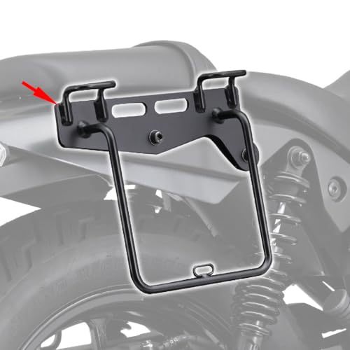 Soportes laterales para alforjas de motocicleta compatibles con Kawasaki Eliminator/SE 450 500, 2023-2024, acero carbono negro (uso lado derecho) miniatura 3
