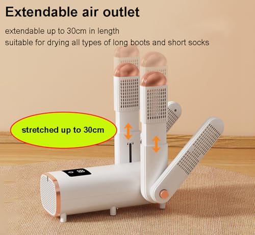 Secador eléctrico portátil para 2 pares de calzado con temporizador miniatura 4