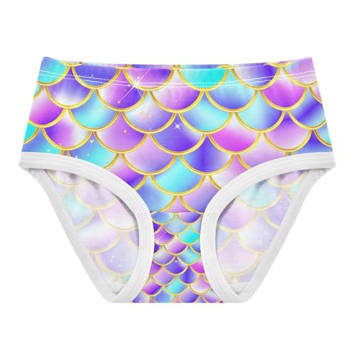 Turquoise Pink Purple Mermaid Scales Toddler Girls's Underwear 2T 202c1231
