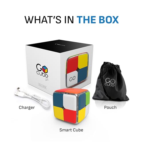 GoCube 2x2 - The First Ever 2x2 Connected Cube That Allows You to Learn How to Solve The Cube! App-Enabled STEM Puzzle That Fits All Ages and Capabilities. Free App.