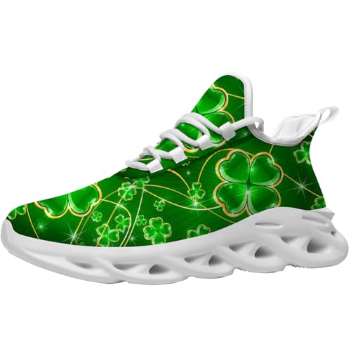 Shamrock Sneakers St Patricks Day Shoes Running Walking Tennis Shoes for Men Women