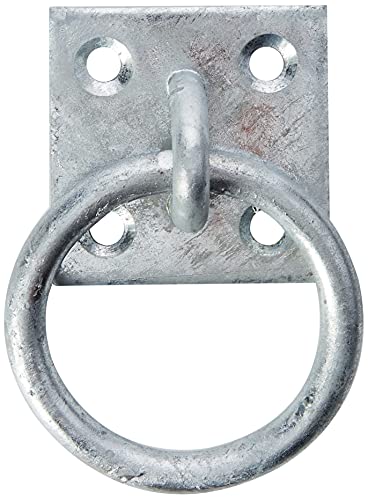 Merriway BH01960 - Anillo En La Placa 8 Mm, Acero Galvanizado (Paquete De 1)