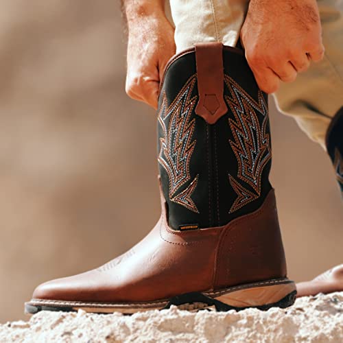 CEBU Men's WPSQR Waterproof Steel Toe Boots - Brown 11 US4