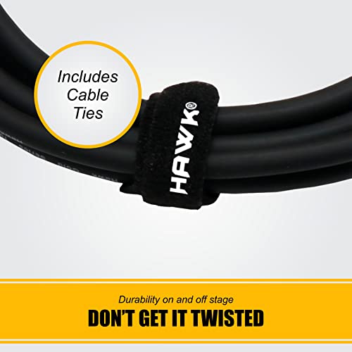 HAWK PROAUDIO SXFG016 Speaker Gold Series XLR Cable Male to Female with Cable Tie - 5M (Black)