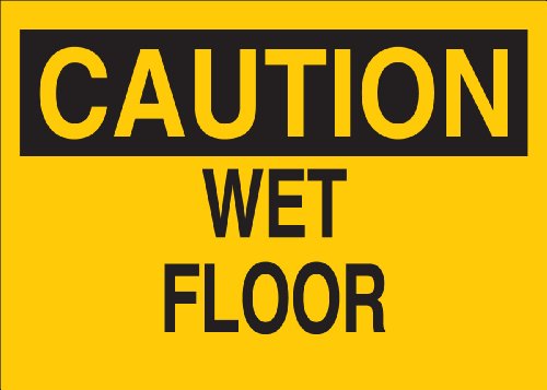 Panneau wet floor Brady 25613 en plastique de 25,4 x 35,6 cm pour signalisation au sol