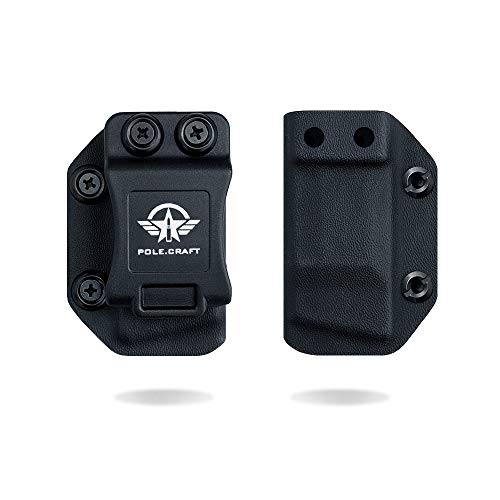 Pole.craft S&W M&P Shield 9Mm/.40 Single Stack Magazine Holster Iwb/Owb Kydex - 9Mm/.40 Mag Carrier - Custom Fit: M&P Shield 9Mm/.40 Single Stack Magazines Case Pouch - Universal - Right/Left Hand #TOP6