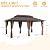 GAZEBEST 12x18 ft Hardtop Gazebo Outdoor Aluminum Patio Gazebo Double Roof Galvanized Steel Canopy with Netting and Curtains for Garden, Backyard, Deck and Lawns.