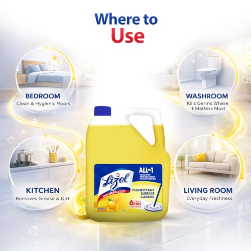 Lizol Disinfectant Floor Cleaner, Citrus - 5 Litre - Image 6