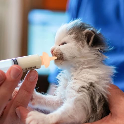 Image of Pet Feeding Syringe with Nipple, Silicone Feeding Tools for Kitten Puppy Feeding Syringe for Newborn Cat Dog Small Animals Rabbits (1ml+3ml+5ml+10ml)