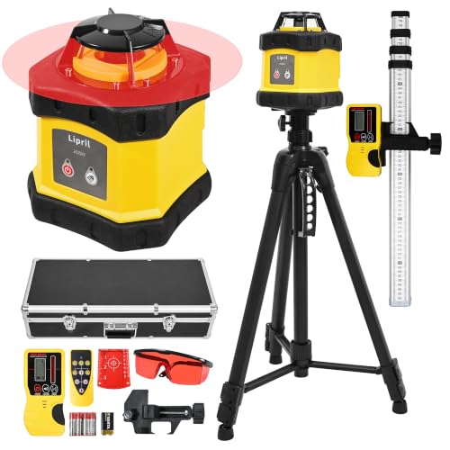 Lipril® Rotary Laser level Kit, 360 Degree Self-leveling Laser Level by Lipril - Used condition - US$269.10