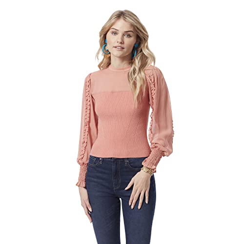 Sam Edelman Womens Julian Ruffle Sleeve Sweater
