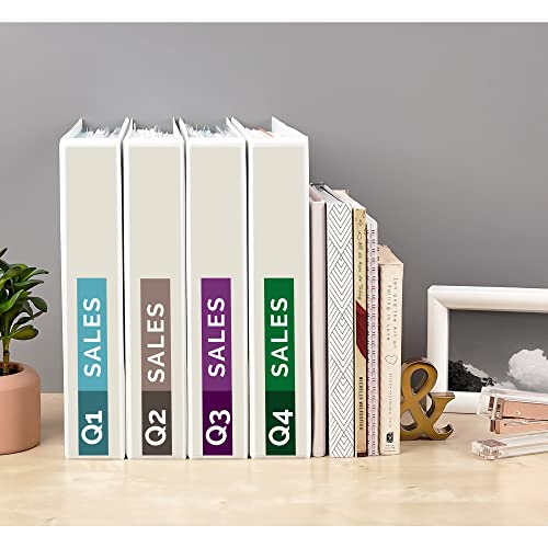 Image of Avery Standard View 3 Ring Binders, 1.5 inch Round Rings, 275-Sheet Capacity, 2.1 Inch Wide Spine, White Binders, Ideal for Lightweight Organization and Occasional Referencing (12-Pack of 05726)