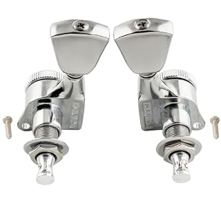 Musiclily Pro 3×3 Ratio 18:1 Guitare Mécaniques Bloquante Locking Tuners Boutons Keystone pour Guitare électrique/Acoustique Style LP, Chrome - Les Beatles, Paul McCartney, John Lennon, RIngo Starr, George Harrison Musiclily Pro 3x3 Ratio 18:1 Guitare Mécaniques Bloquante Locking Tuners Boutons Keystone pour Guitare électrique/Acoustique Style LP, Chrome – Image 5