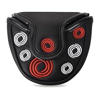 1 Stück Tragbare Putterabdeckung, Magnetische Golf-Putter-Abdeckung, Schlägerhauben Golf Driver, Pu-Leder Club Head Protector, Magnetischer Verschluss, Schwarz