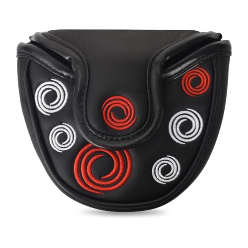 1 Stück Tragbare Putterabdeckung, Magnetische Golf-Putter-Abdeckung, Schlägerhauben Golf Driver, Pu-Leder Club Head Protector, Magnetischer Verschluss, Schwarz