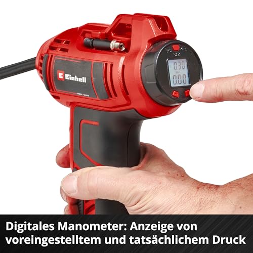 Einhell Akku-Autokompressor CE-CC 18 Li-Solo Power X-Change (Li-Ion, 18 V, max. 11 bar, 60 cm Druckluftschlauch, automat. Abschaltfunktion, Lieferung ohne Akku & ohne Ladegerät)