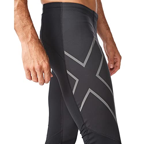 2Xu Wind Defence Comp Tights Black/Black Reflective Xl Tall #TOP29