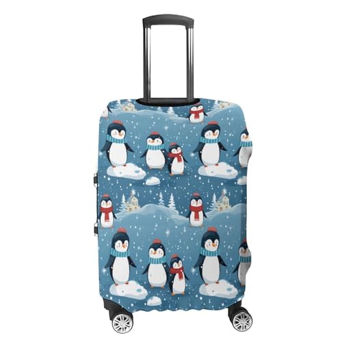 Cute Animals Penguin Travel Luggage Cover Washable Suitcase Protector Baggage Covers for Women Men L4