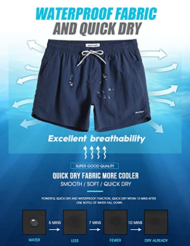 Image of maamgic Mens Swim Trunks 5 inch with Mesh Lining Quick Dry Bathing Suits for Men Swim Shorts Swimwear