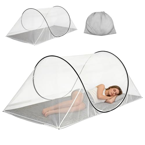 Moustiquaire de Voyage Pop-up, 200 x 100 x 70 cm Moustiquaire Pop Up, Moustiquaire Pliable, Camping...