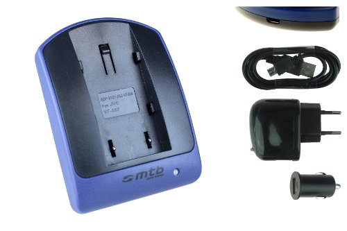 Chargeur (USB/Auto/Secteur) pour JVC BN-VF815 / GC-PX10, PX100 / GZ-MG. / GR-D. Voir liste!