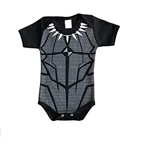 BODY BEBÊ MESVERSÁRIO TEMÁTICO - PANTERA NEGRA- (G)