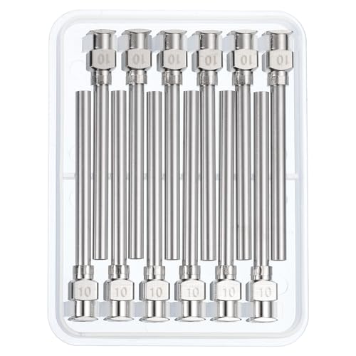 Aiguilles de distribution PATIKIL 10Ga en acier avec embout Luer Lock pour fluide épais, 12 pièces