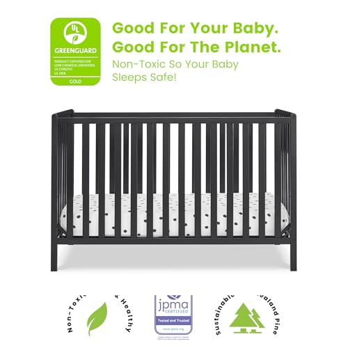 Delta Children Heartland 4-in-1 Convertible Crib, Black - image 3