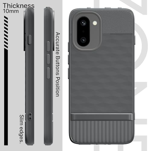 Image of Pikkme Back Cover for OnePlus 15R 5G Camera Protection 3D Hexa Cube Design Silicone Protective Bumper Case (Grey)