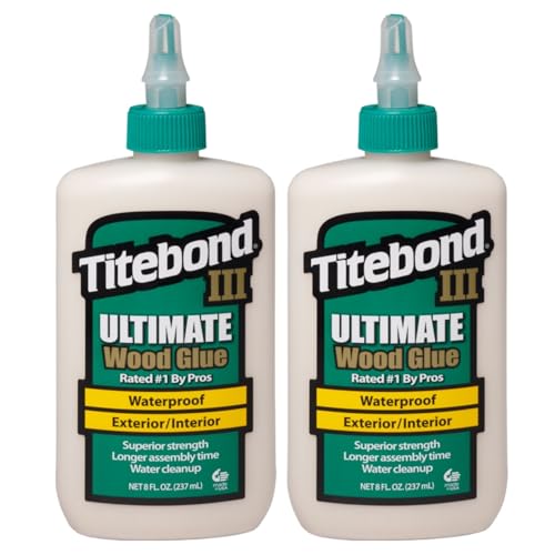Titebond III Ultimate Wood Glue 2 x 237 ml D4 Hoz Glue for Indoor and Outdoor Use