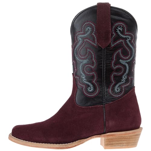 R Youth Rhubarb Rough Out with Black Shaft Cutter Toe Boot2