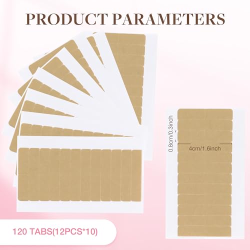Image of GOO GOO Hair Extension Tape Double Sided Adhesive Replacement Tape, Professional Strong Tapes for Tape in Hair Extensions 120pcs, 1.6 * 0.3inch per Piece