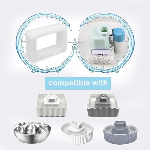 Filtros de espuma para fuente de agua para gatos Delapan 12 unidades miniatura 4
