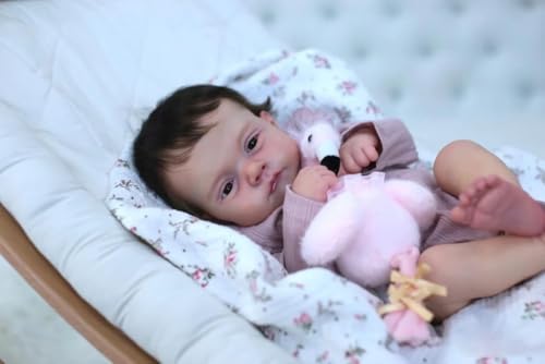 Enjoy with Love Neue 18inch Reborn Baby Puppe Lily Handgemachte 3D Haut Multiple Layers Malerei Sammelbare lebensechte Kunst Puppe – Bild 4