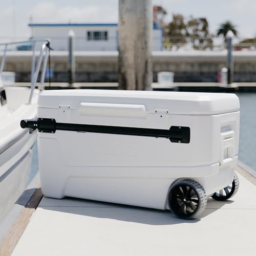 Igloo Glide 110 Qt Roller Cooler, White - image 6