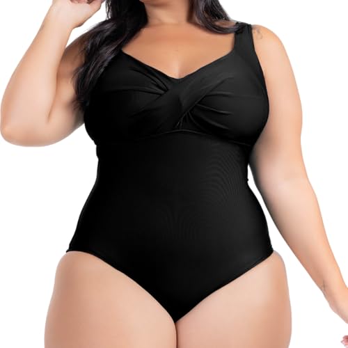 Maiô Plus Size Com Bojo Alta Sustentação Disfarça Barriga Moda Praia Tecido Resistente Forrado Prote