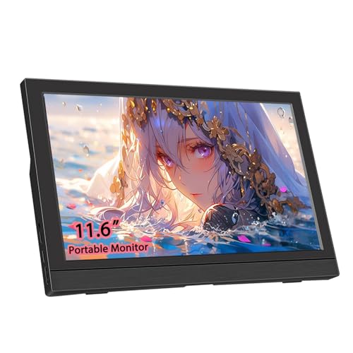 Image of 11.6-inch Portable Monitor,1366x768p 60hz Full HD Small HDMI Monitor with Built-in Dual Speakers, Dual USB-C Port Suitable for Laptops /Computers /Pc /Mac /Ps5 /4 xxbo /Switch