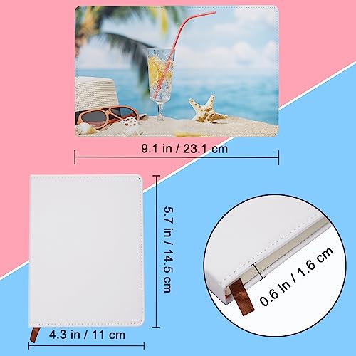 Cahier vierge A6 sublimation similicuir 190 pages bureau école - 2