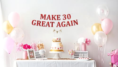 Image of Pre-Strung Glitter Banner - Funny 30th Birthday and Anniversary Decorations for Men and Women - Party Supplies and Gifts